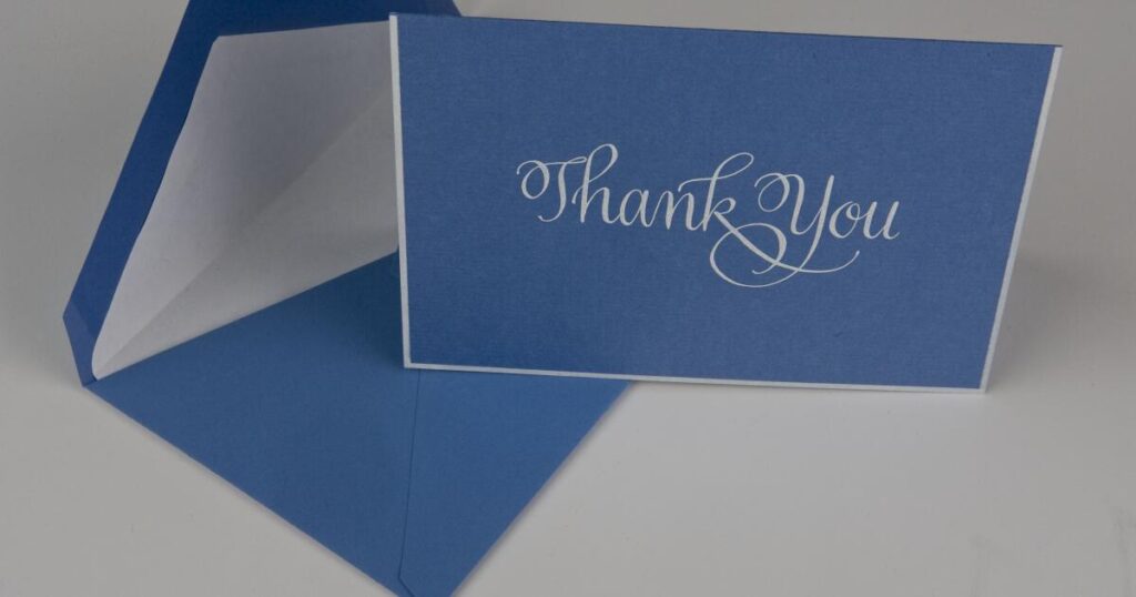 Are thank you cards a thing of the past?