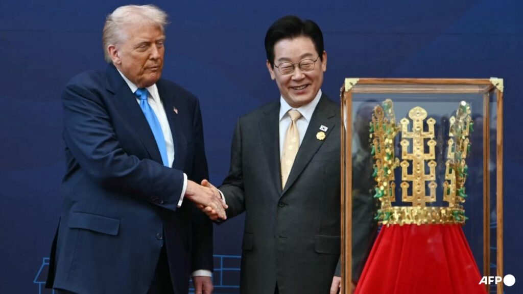 Monarch-loving Trump gifted replica of golden crown once worn by South Korean kings