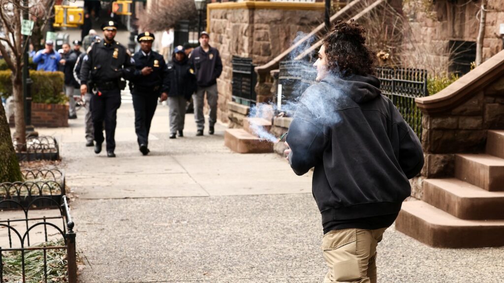 Improvised explosive device was thrown during dueling protests outside NYC mayor’s home: Police