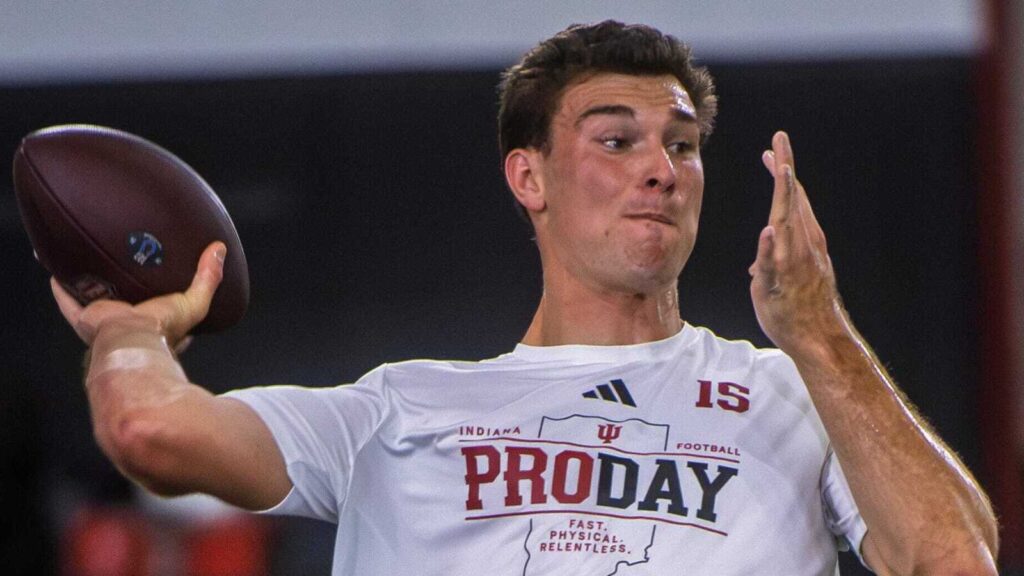 Fernando Mendoza evaluates his Indiana pro day