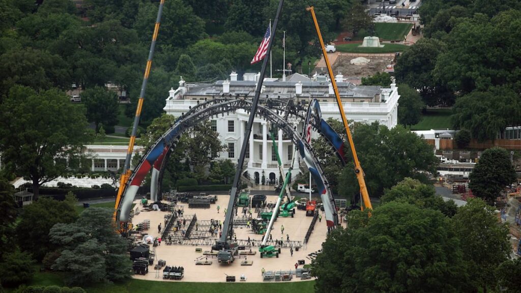 UFC fighting cage rises on White House lawn for bout celebrating America’s 250th anniversary