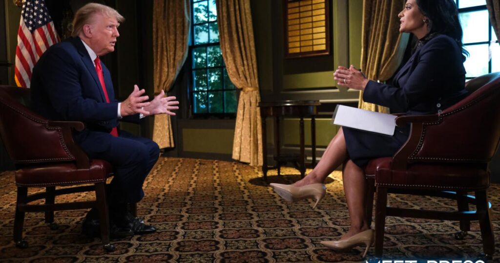 While Trump seethed, NBC’s Kristen Welker stood tall for journalism