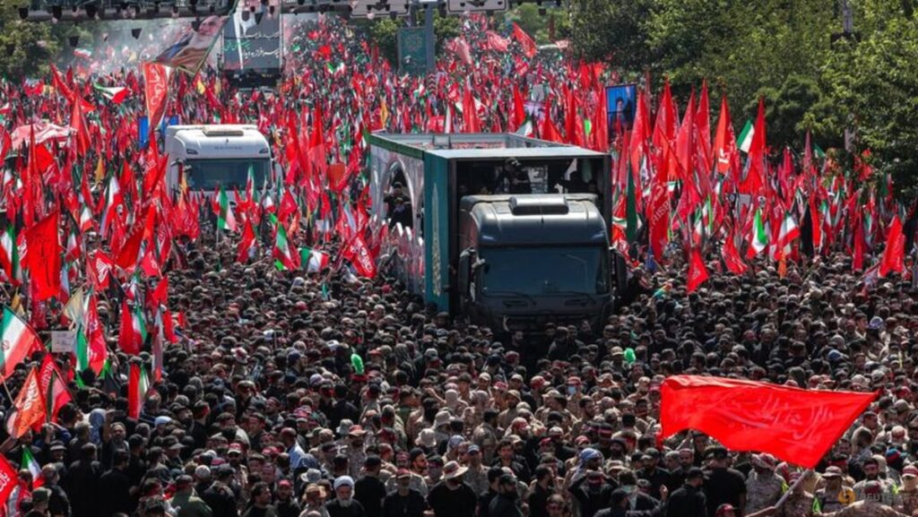 Body of Khamenei arrives in Qom ahead of procession