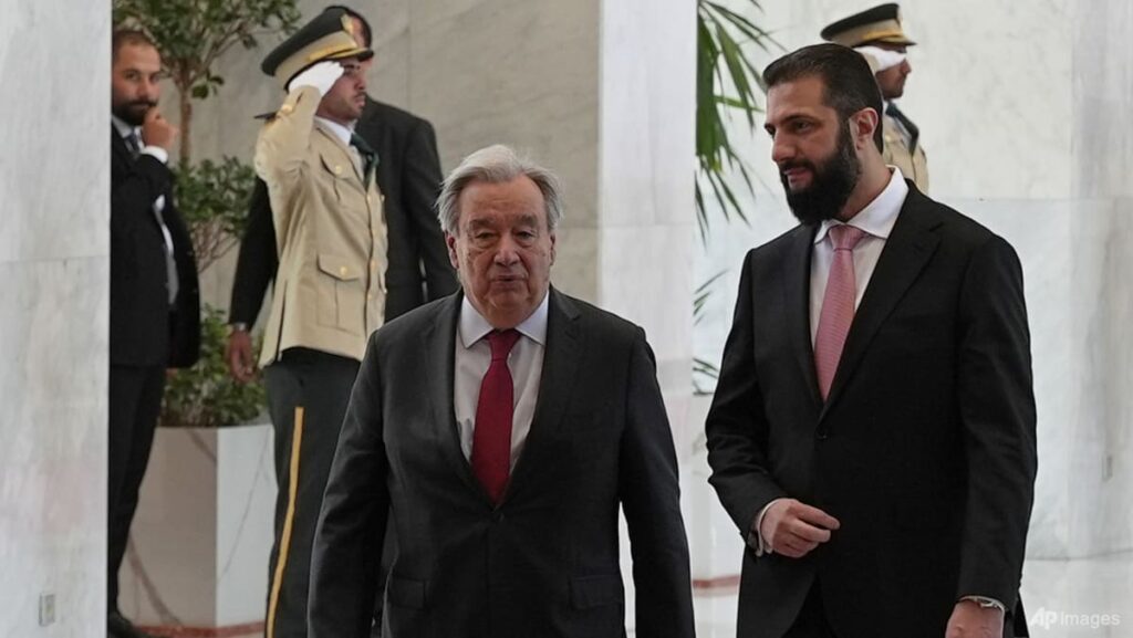 Visiting UN chief urges respect for Syria’s sovereignty, international support