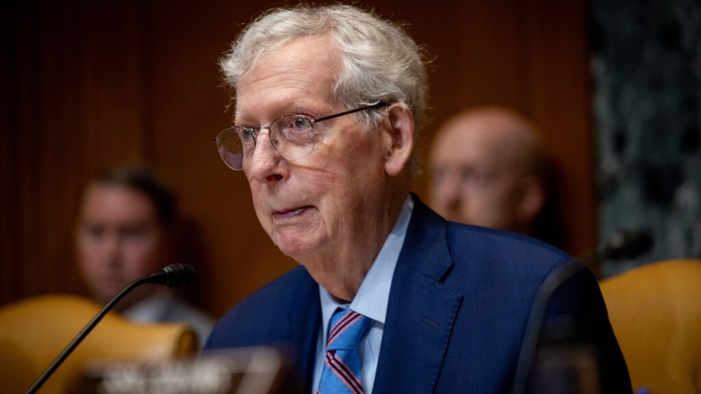 Sen. Mitch McConnell says he was hospitalized due to a fall last month