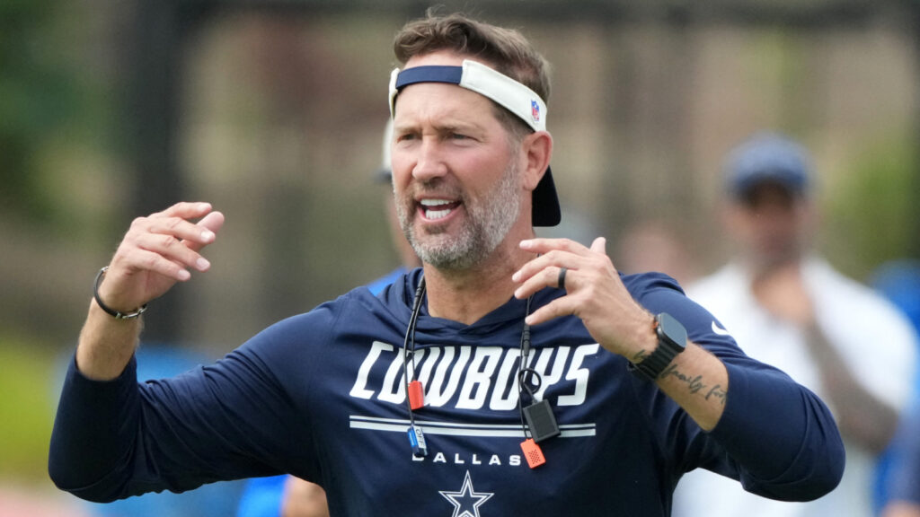 Brian Schottenheimer reacts to Cowboys’ fight-filled practice with Saints