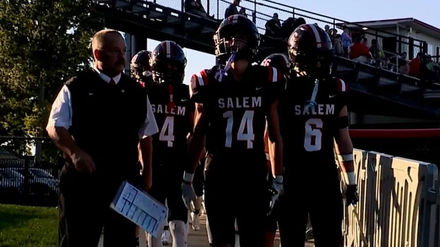 Canfield Battles Salem in High School Football Showdown