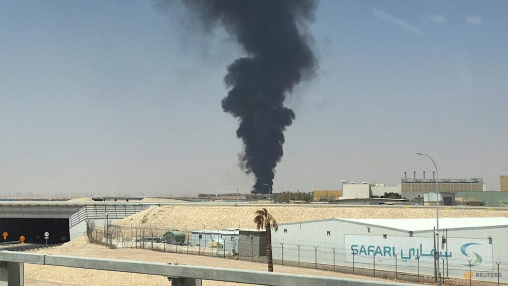Flames, smoke seen near Riyadh airport after Saudi warning of aerial attack threat