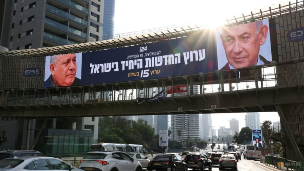 Thousands rally in Tel Aviv against Netanyahu ahead of vote