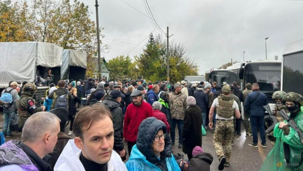 Residents of Russian-controlled Ukrainian town arrive in Belarus